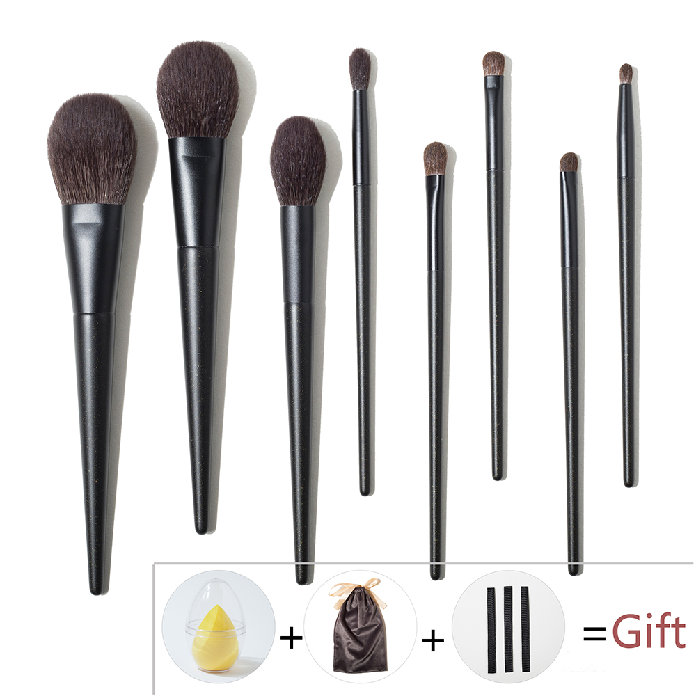 ca Matte Black Pcs Shinedo Makeup Brushes Set Eyeshadow Powder Blush Crease Blending Pincel Maquiagem