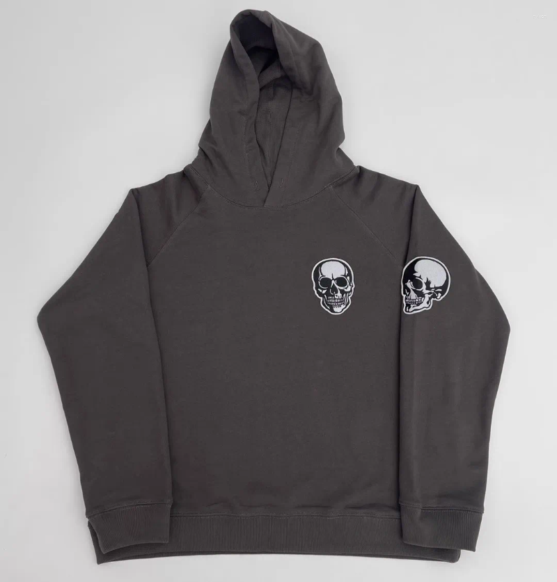 Men's Hoodies Number Nine Skull Embroidered Zipper Coat Damaged Worn Out Hoodie WY919