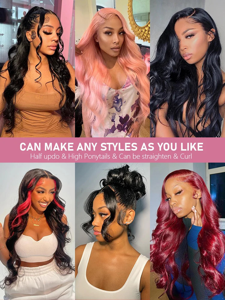 13x6 13x4 Hd Transparent Lace Front Human Hair Brazilian Body Wave Lace Frontal Preplucked 360 Lace Front s For Women 240408