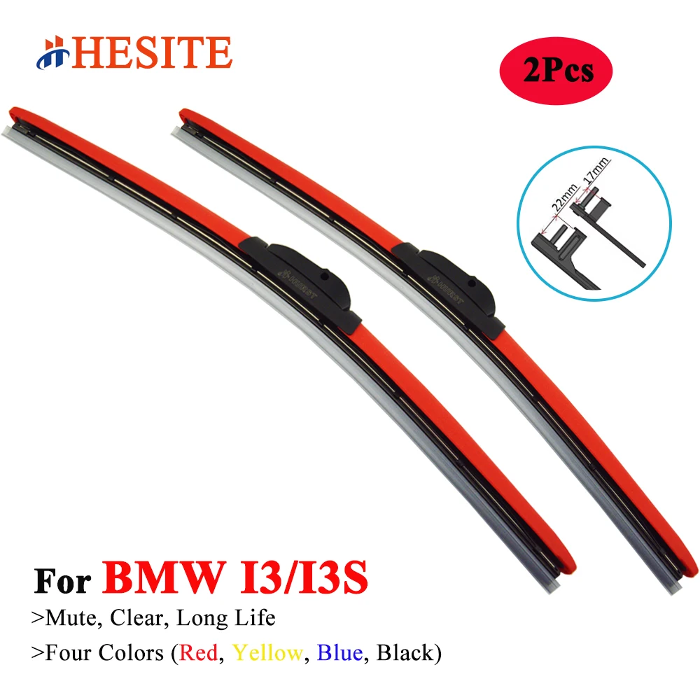 HESITE Colorful new Windshield Wiper Blades For I3 I3S I01 Electric Hatchback 2013 2014 2015 2016 2017 2018 2025 2019 2020 2021 2022