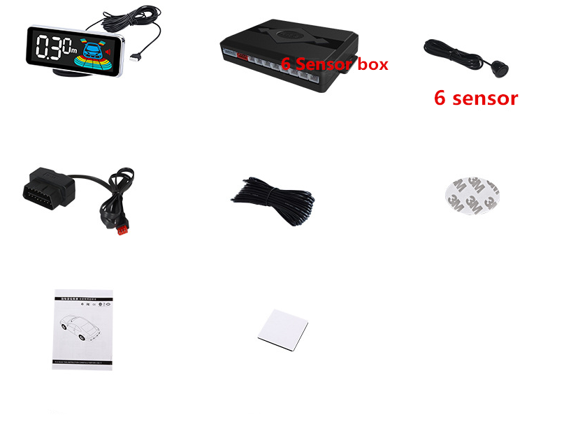 original car parking detector system 6 blind sensor monitor OPS security System OBD Parktronic 360 parking for auto Toyot a