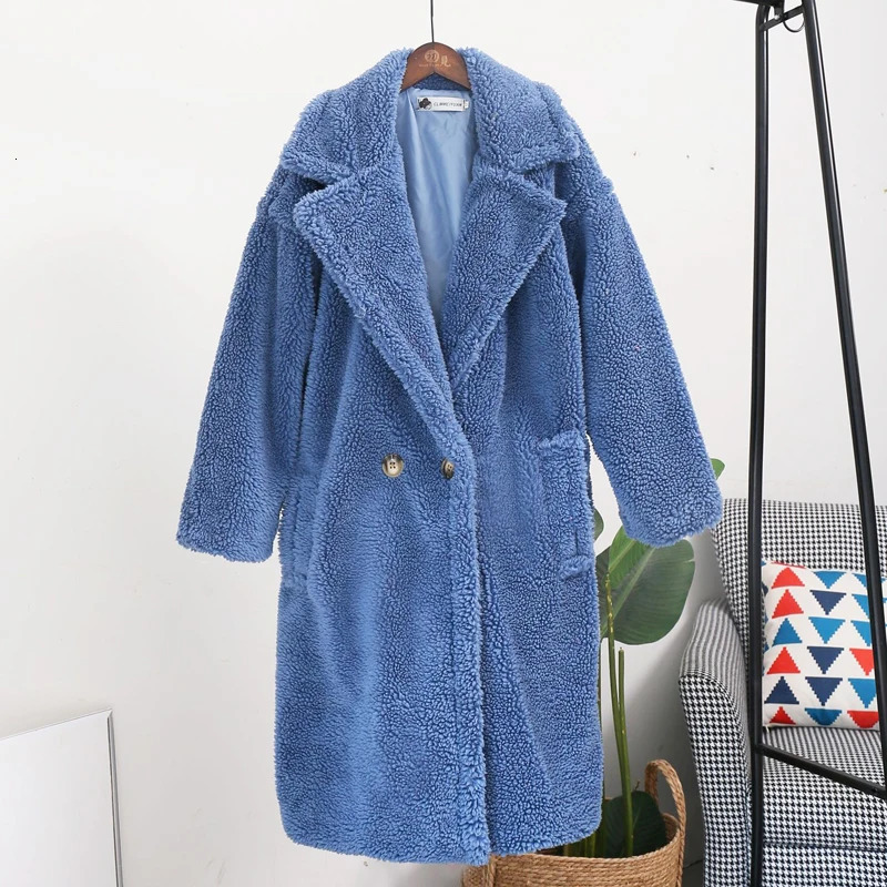 Zadorin Winter Thick Warm Solid Teddy Coat Womens Street Ultra Fine Pink Synthetic Sheepskin Coat Womens Long Synthetic Fur Leather Jacket 241107