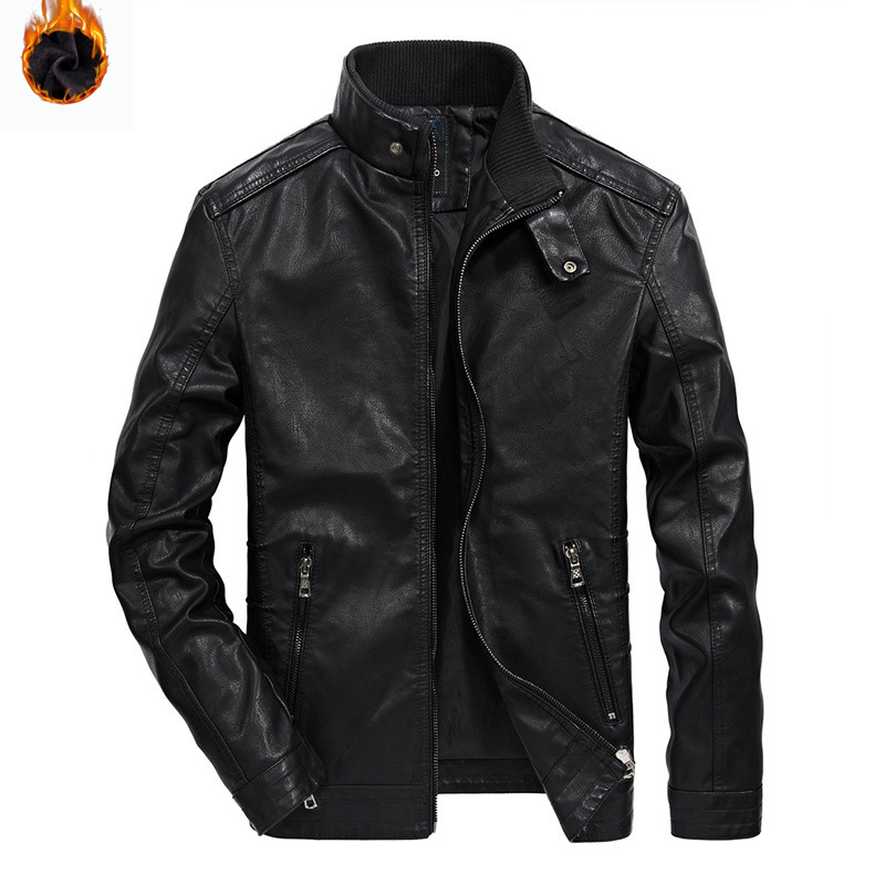 Men's Leather Jackets Men Stand Collar Coats Mens 2025 new Motorcycle Leather Jacket Casual Slim Clothing PU Leather Coats Mens