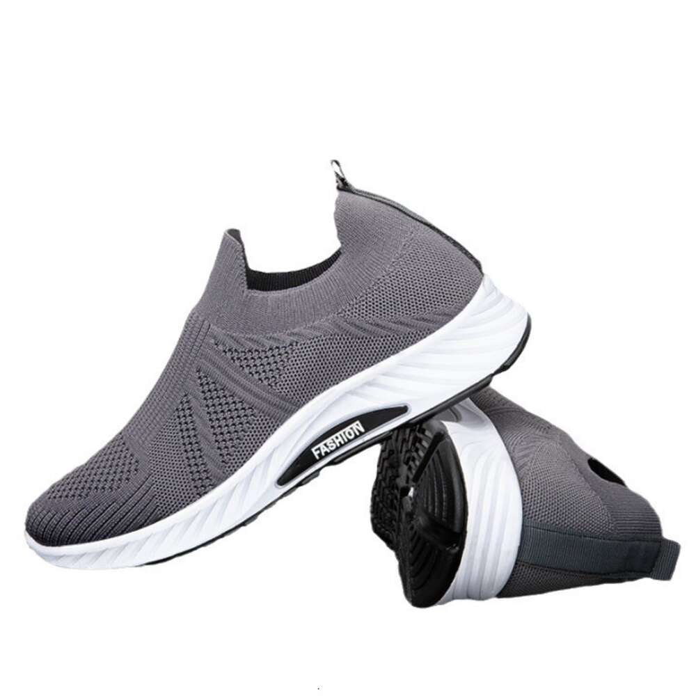 2024 New Casual Sports Flying Woven Running Soft Soled Dad Shoes, Korean Version Trendy Men's Singles Shoes ddmythur
