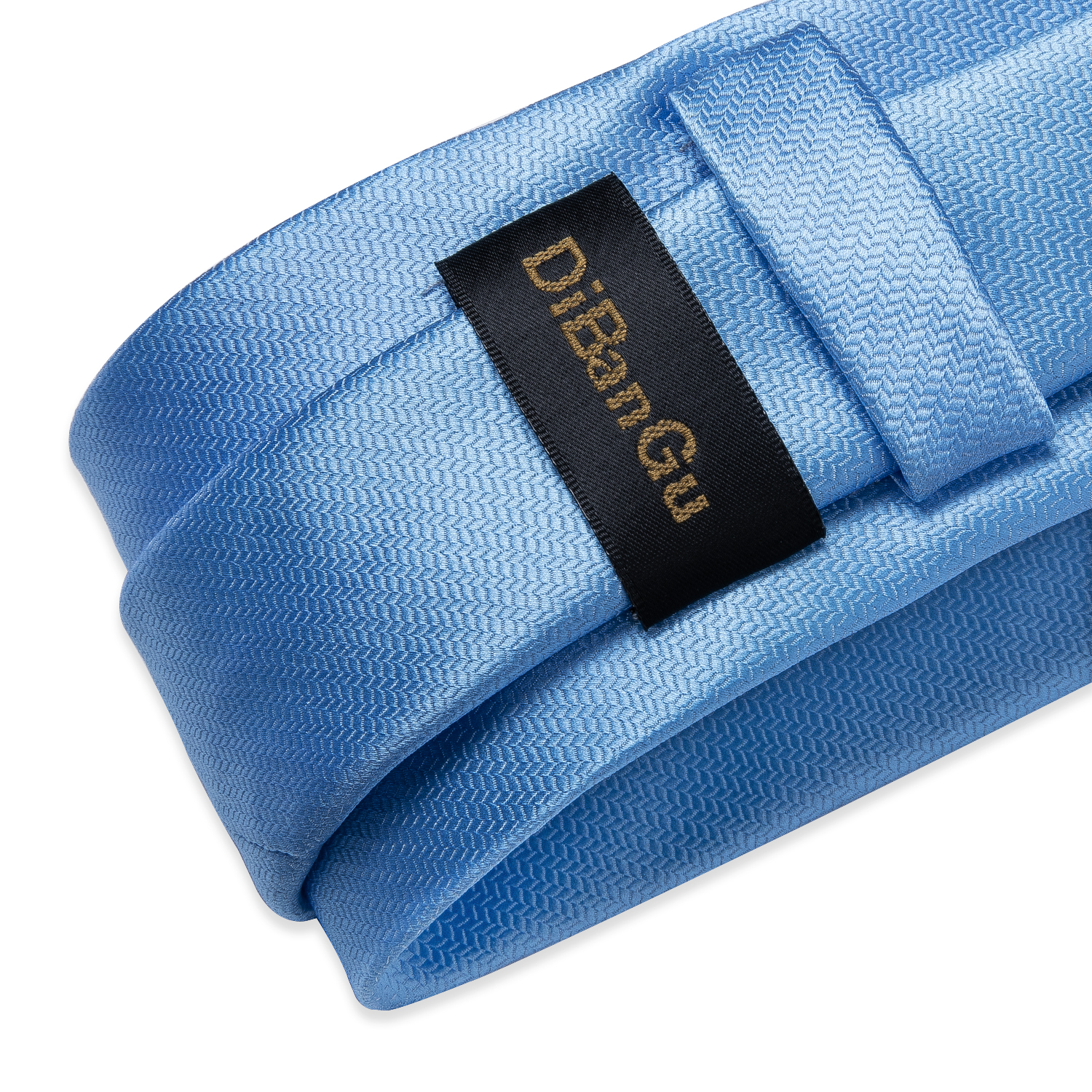 Light Blue Solid Men's Tie Set 8cm Formal Classic Wedding Tie Pocket Square Cufflinks Party Gravatas Gift For Men DiBanGu
