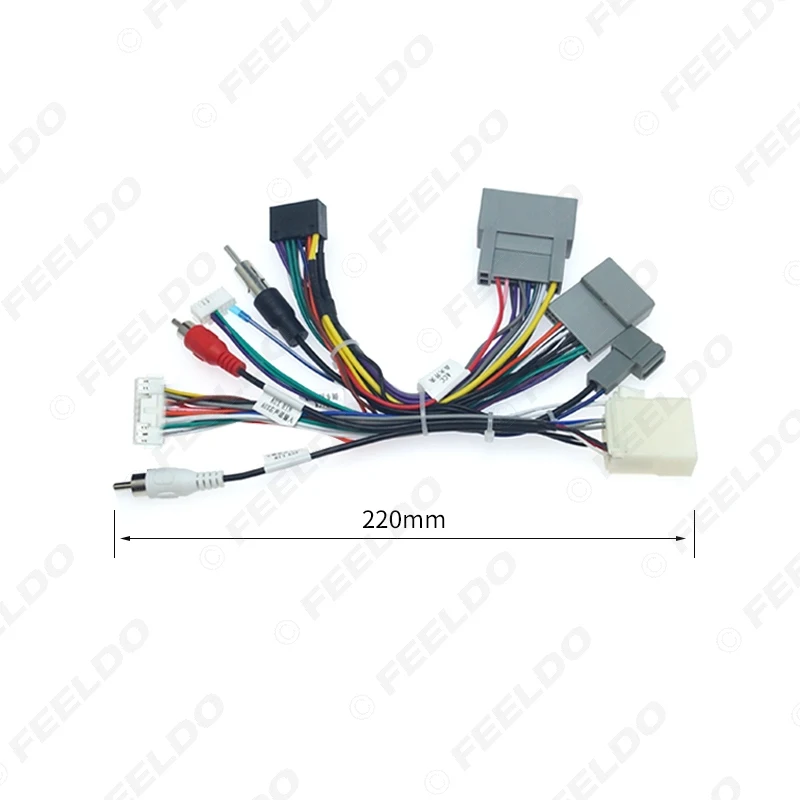 LEEWA Car Audio Radio CD Player 16PIN Android Power Calbe Adapter With Canbus Box For Honda Civic CRV Media Wiring Harness