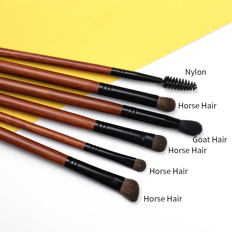 ff b pcs Hair Goat OVW Pony Makeup Eye Shadow Brush Set Tapered Blending Make up Brushes Natural Pro Kit es