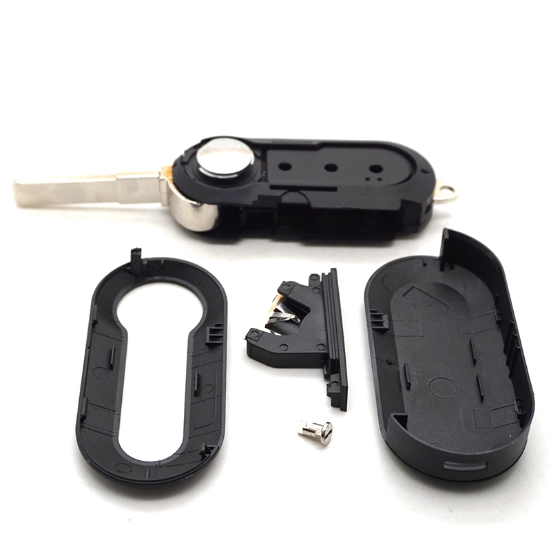 Xinyuexin 3 Buttons Flip Folding Car Key Shell for Fiat 500 Panda new Punto Bravo Ducato Peugeot 2025 Boxer Citroen Jumper Uncut Blade