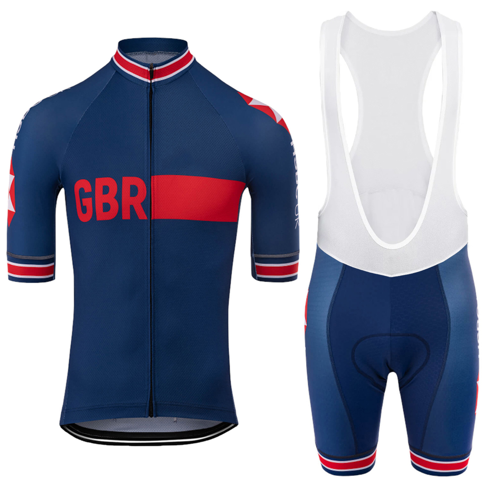 Great Britain Cycling Jersey Set UK National Team Cycling Clothing Men MTB Road Bike Shirts Suit Bicycle Bib Shorts Maillot