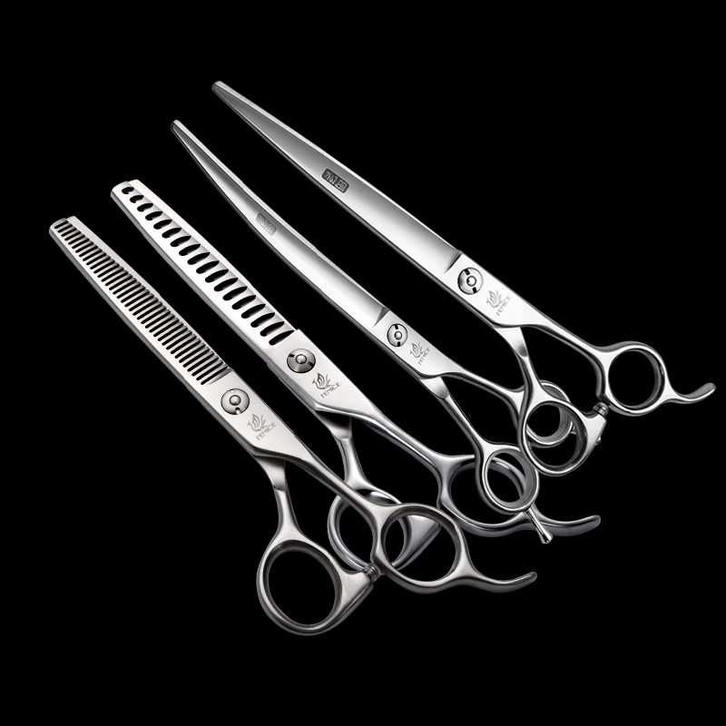 Fenice 7.0 7.5 8.0 inch professional dog cutting grooming pet scissors for dog straight grooming shears tijeras tesoura