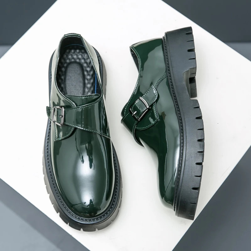 Selling Thick Soled Banquet Loafers Europe America Mens Office Business Shoes Shiny Leather Shoes for Mens Free Delivery 241108