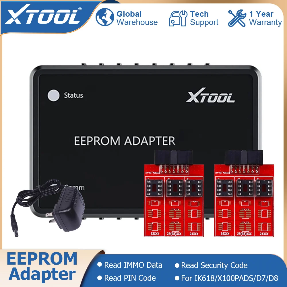 XTOOL EEPROM Adapter Key Programmer Read PINCODE Immobilizer Reader X100PAD3 X100MAX IK618 EZ400PRO D7 D8 D9 IP616 IP819 A80PRO