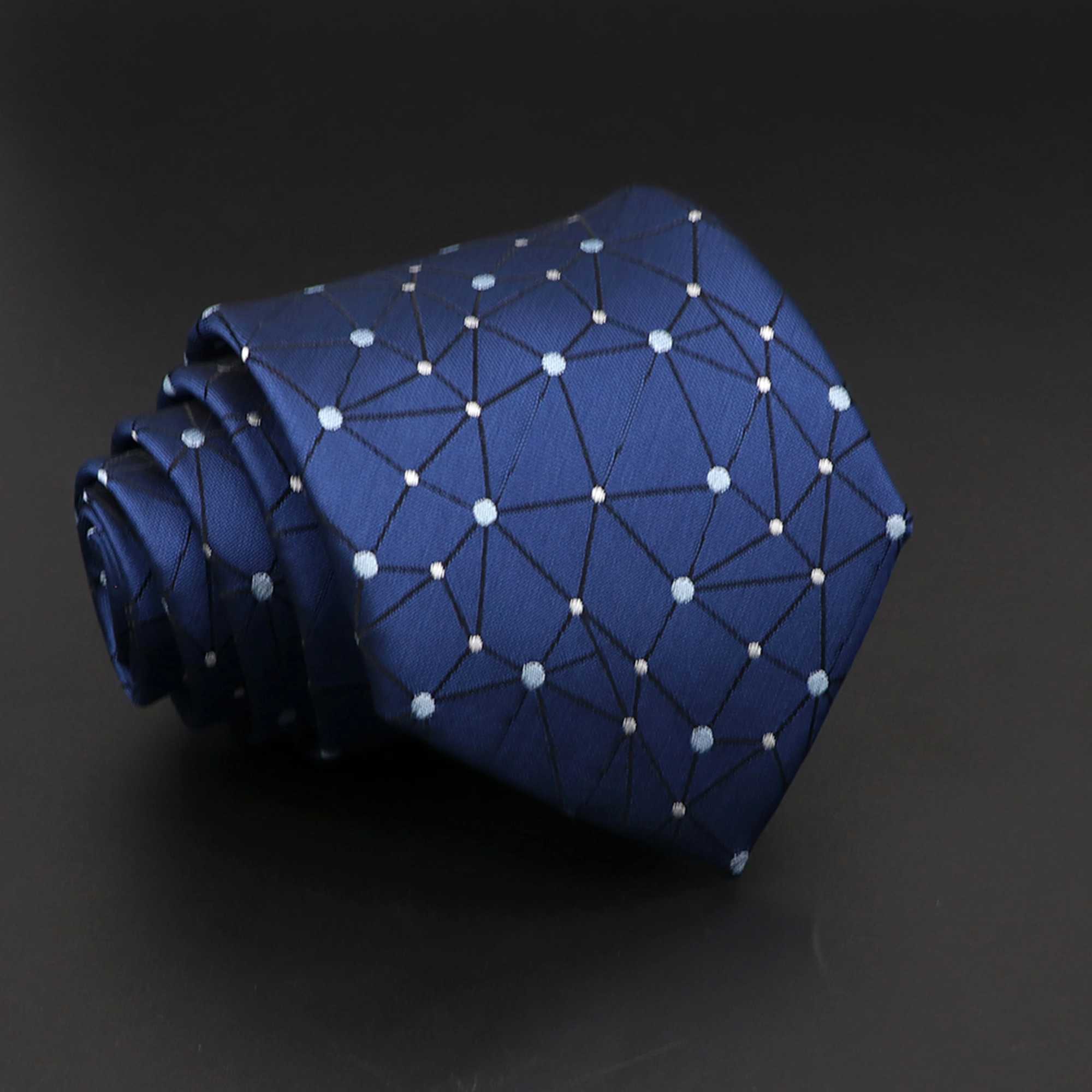 Classic Blue Red Gray Mens Tie Busin Formal Wedding 8cm Necktie Jacquard Woven Cravat Fashion Shirt Dr Daily AccoriesX241109