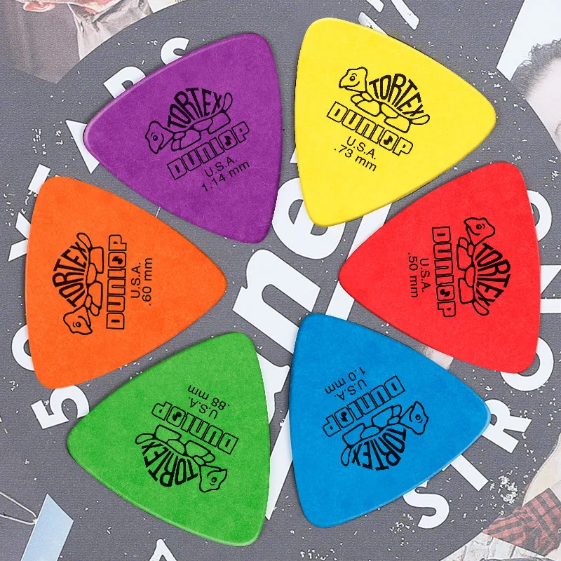 Dunlop Guitar Picks Tortex Triangle Plectrum Mediator 431R 0.5/0.6/0.73/0.88/1.0/1.14mm Guitar Accessories