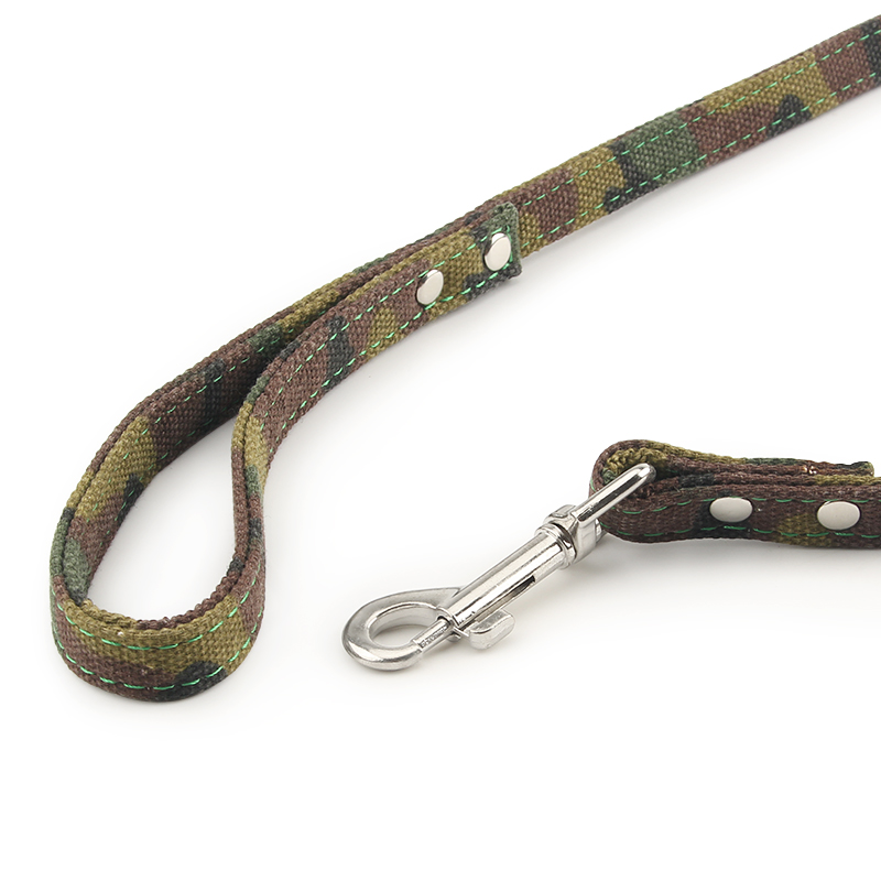 Heavy Duty Dog Leash, 120cm Long, Nylon Camouflage Green Dog Leash for Small and Medium Dogs Training Dog Cat Outdoor Supplies