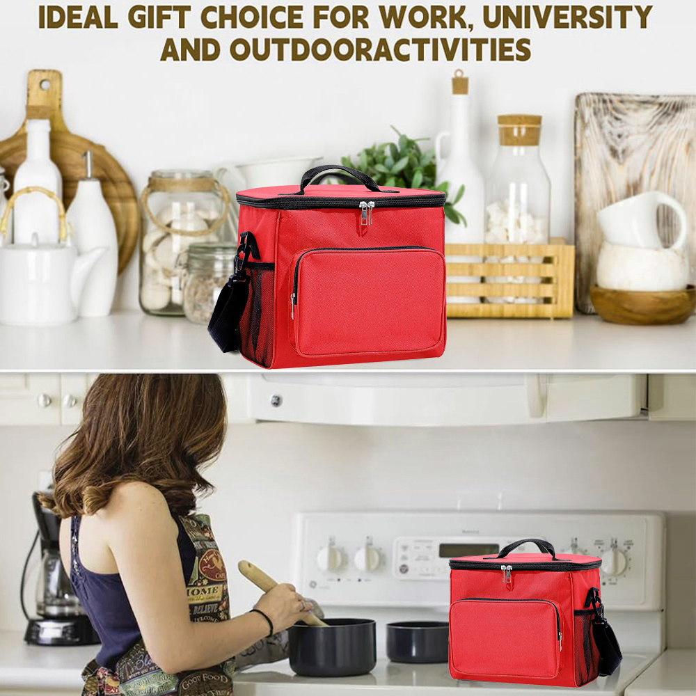 Women Bag Lunch for Thermal and Aesthetic Pink Color Food Storage Organizer Dinner Box King Series Printing 2024 smile