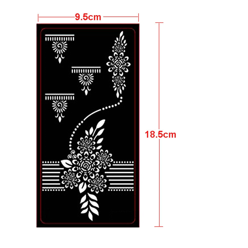 cff Henna for Pcs Set Tattoo Stencils Women Girl Body Painting Hand Foot Kit New Designs Temporary Templates