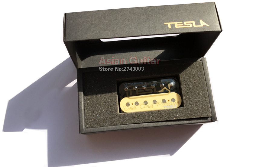 Tesla VR-NITRO Humbucker Guitar Pickup, Alnico Wax Potted Pickup, Cream Color, Neck or Bridge Position