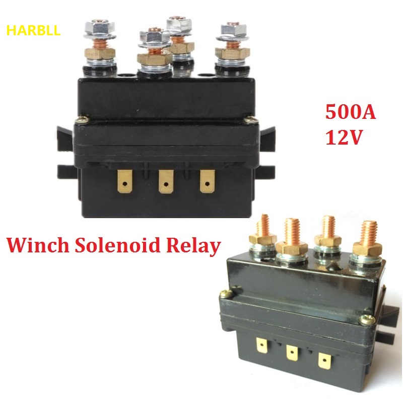 12V 24V Winch Solenoid Relay Controller 500A DC Switch 4WD 4x4 Boat ATV Control
