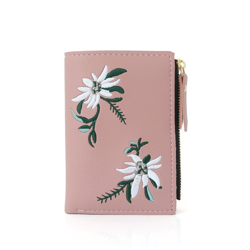 Designer Bag 2025 New Women's Wallets Print Flower Short For Woman Zipper Mini Coin Purse Ladies Small Wallet Female Leather Card Holder
