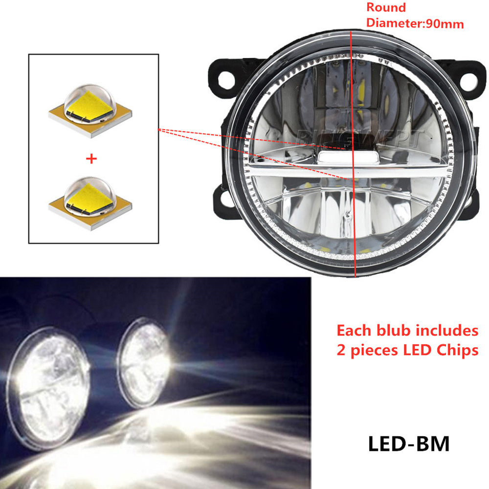 High Power 1 Pair led foglights For Ford Ranger 2005-2015 fog lamps H11 Car Halogen Fog Light Daytime Running Lamp DRL 12V