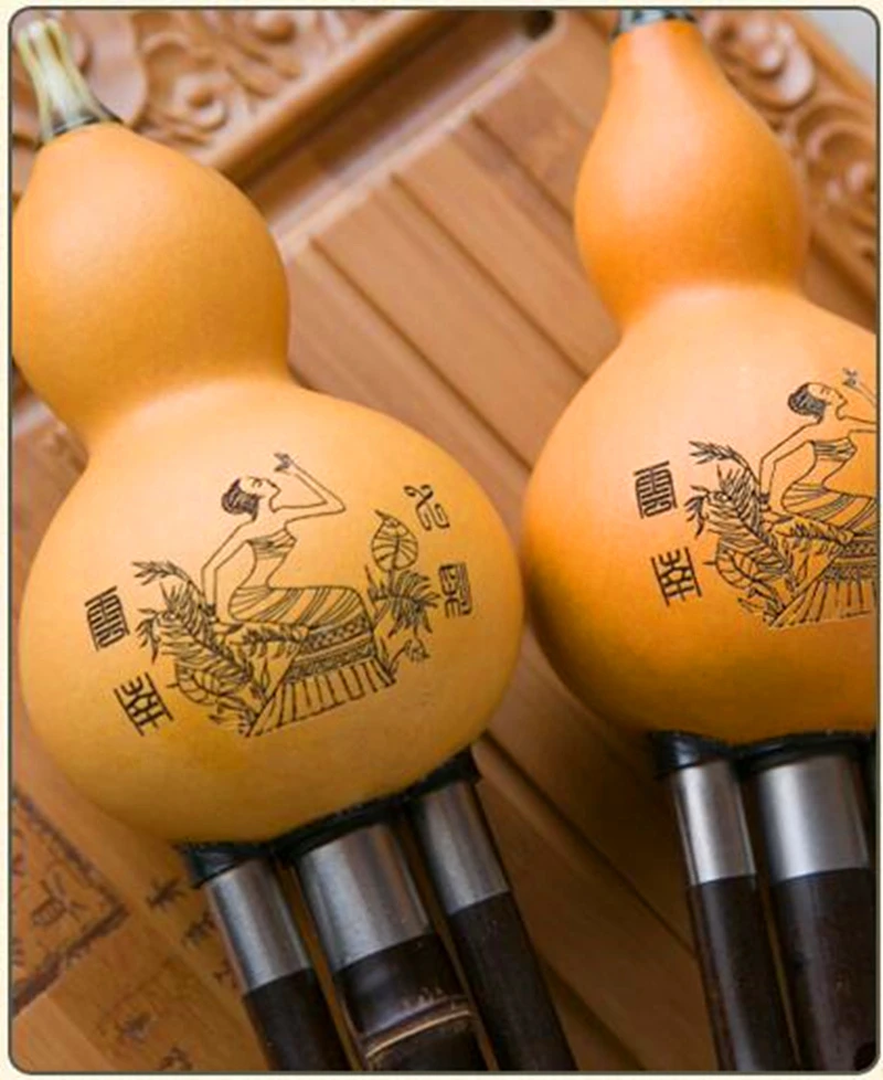 Black Bamboo Flute Hulusi Dual Tone Gourd Flauta C/Bb/G/F Key Calabash Hulusi Folk music instruments profesional flauta china