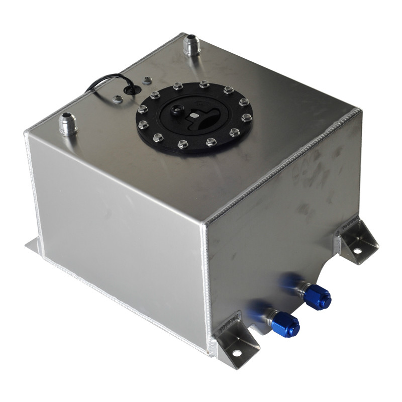 Universal 20L Aluminum OIL CAN Fuel Surge tank Oil Catch Can Tank with sensor Fuel cell 20L with cap / foam inside