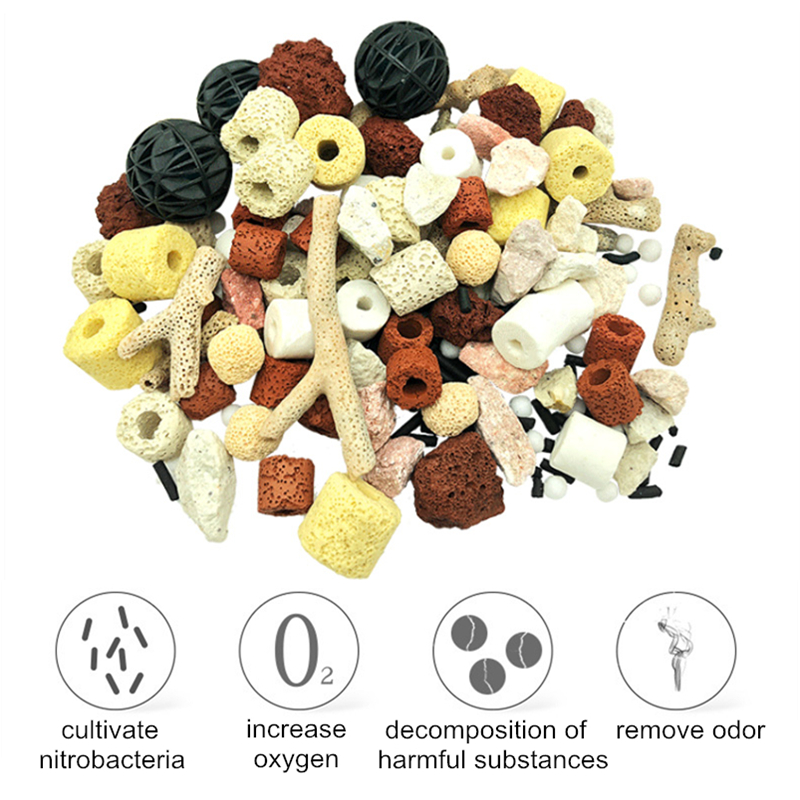 12 Style Ceramic Biochemical Rings Bacteria House Fish Tank Bio Filter Media Aquarium Accessories for External Internal Filter