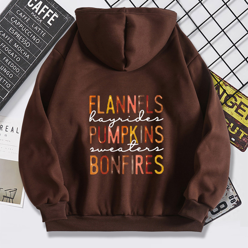 Designer's new autumn winter with fashionable printed lettering and a hooded fleece hoodie for women