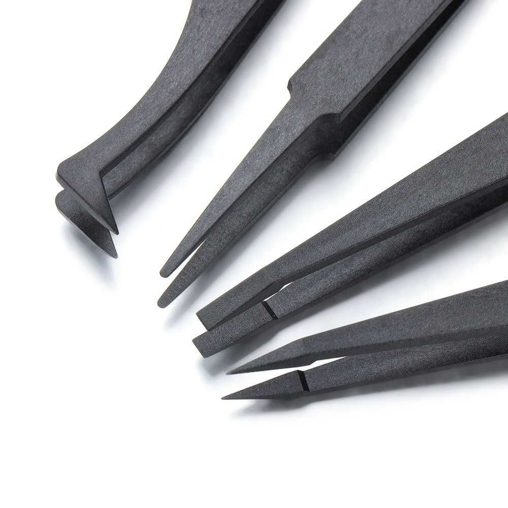 ef e PC Plastic Eyebrow Pro Tweezer Safe Anti Static Electronic Industrial Maintenance Multifunctional Women Beauty Nail Tool