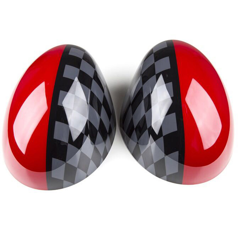 2Pcs Car Door Rear View Mirror Cover Case Stickers Housing For Mini Cooper S JCW Clubman R55 R56 R57 R60 R61 Countryman Paceman