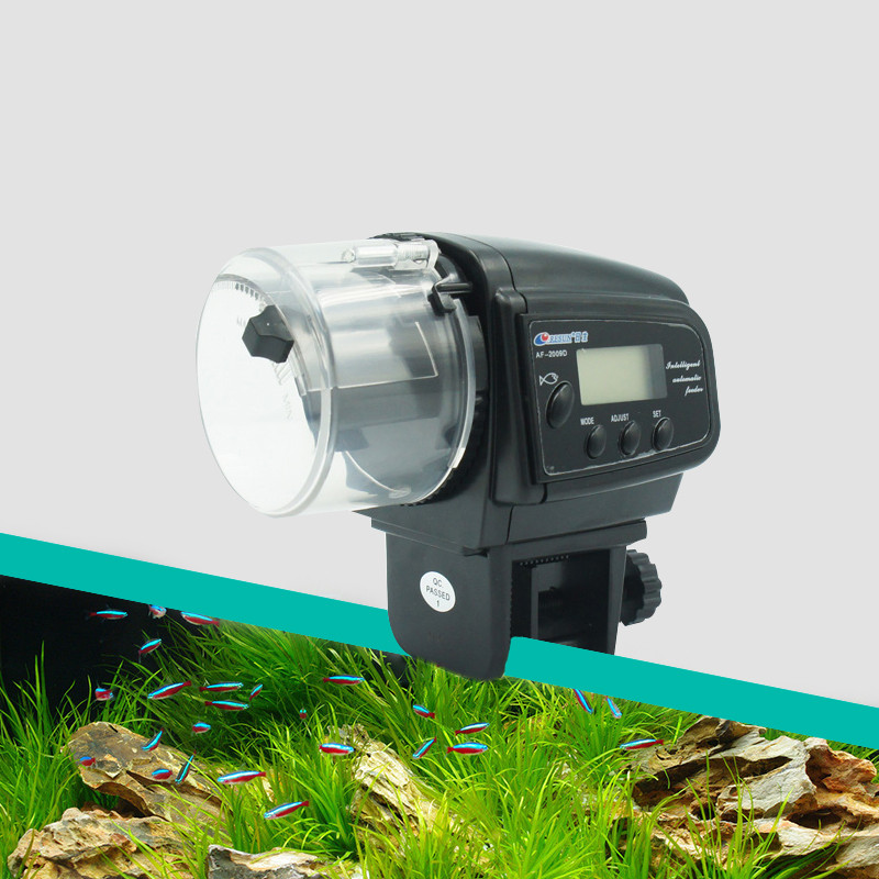 Digital Automatic Auto Tank pond Fish Food Feeder with Aquarium fishes Feeding Timer Auto manual Pet Feeder LCD Feeding Machine