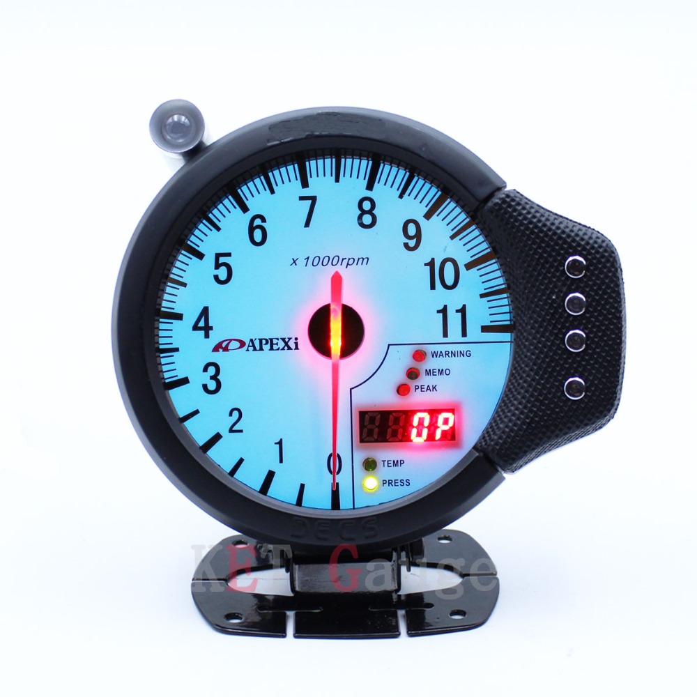 New Auto Car 4.7" Tachometer Water Temp Oil Pressure Apexi 3-in-1 Tacho Meter Auto Gauge
