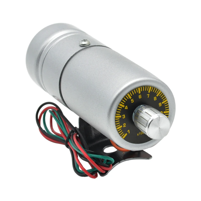 Round Earth Auto Gasoline Tachometer Gauge 1000-11000 RPM 4-6-8 Cylinder Shift Light Meter Adjustable Warning Speed Alarm