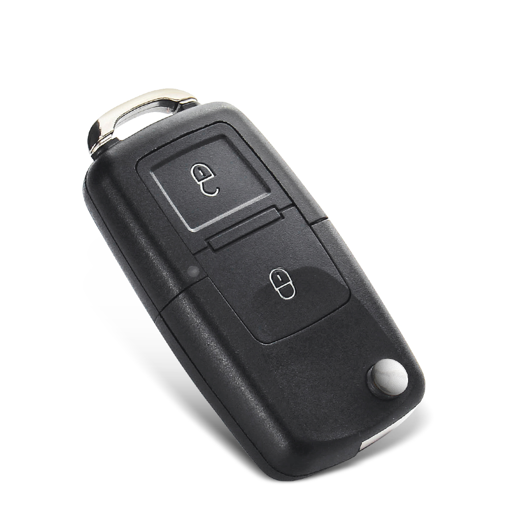 KEYYOU 10pcs 2/3BNT Remote Flip Folding Car Key Shell Case For VW Golf 4 5 Passat B5 B6 Polo Touran Jetta Seat Skoda 7c628