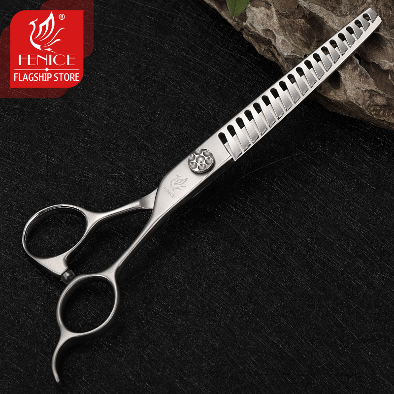 Fenice 7 inch Professional JP VG10 Steel Bearing Screw Pet Dog Grooming Thinning Scissors for Dogs Grooming Shears Thinning 50%