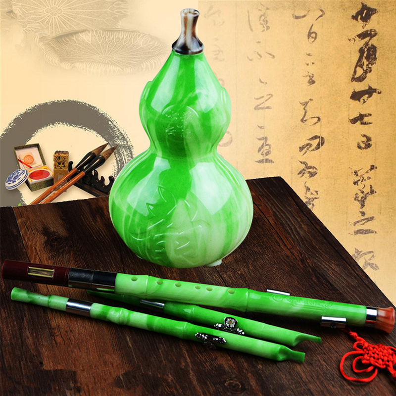 High Quality Chinese Hulusi Gourd Cucurbit Flute C/Bb Traditional Ethnic Chinese Music Instrument With Case Easy to Learn