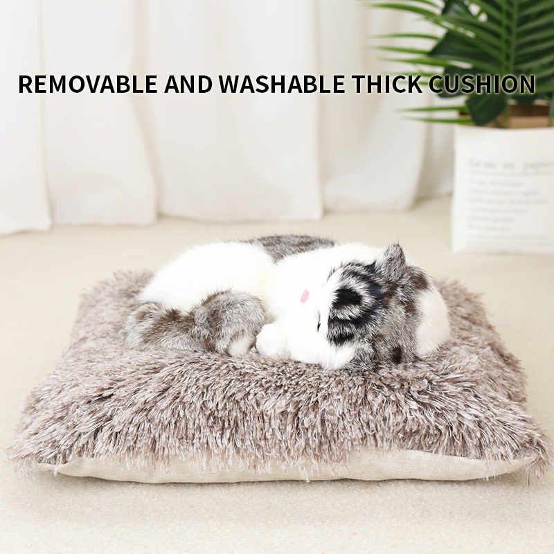 New Pet Tent House Warm Plush Cat Bed Soft Kitten Nest Kennel for Puppy Cats Indoor Sleeping Tent With Cushion Pet Supplies