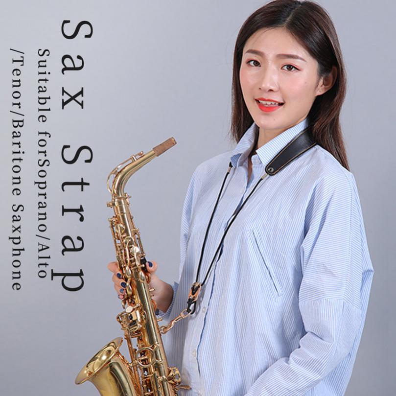 Leather 2025 Saxophone Neck Strap 4CM new / 1.57Inches Width Non-slip Sax Straps with Metal Swivel Hook for Alto / Tenor / Soprano Saxs