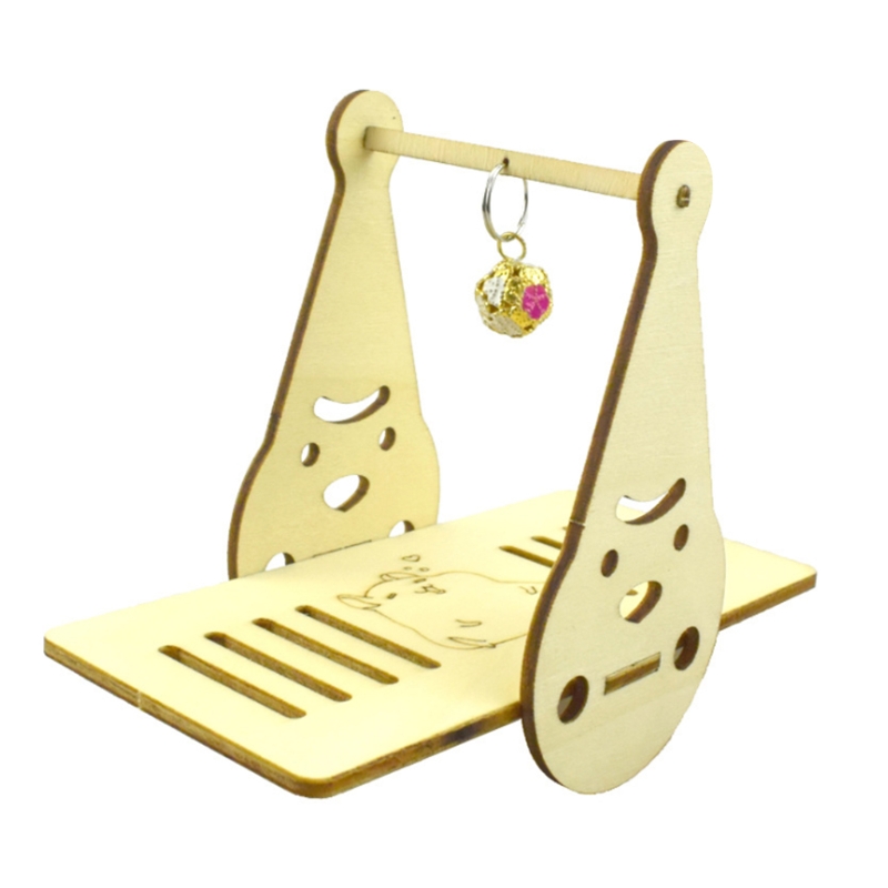 Hamster Maze Wooden Tube Tunnel Cage Seesaw House Swing Small Animals Pet Interactive Play Rest Exercise Toys for Rat Mouse Mice