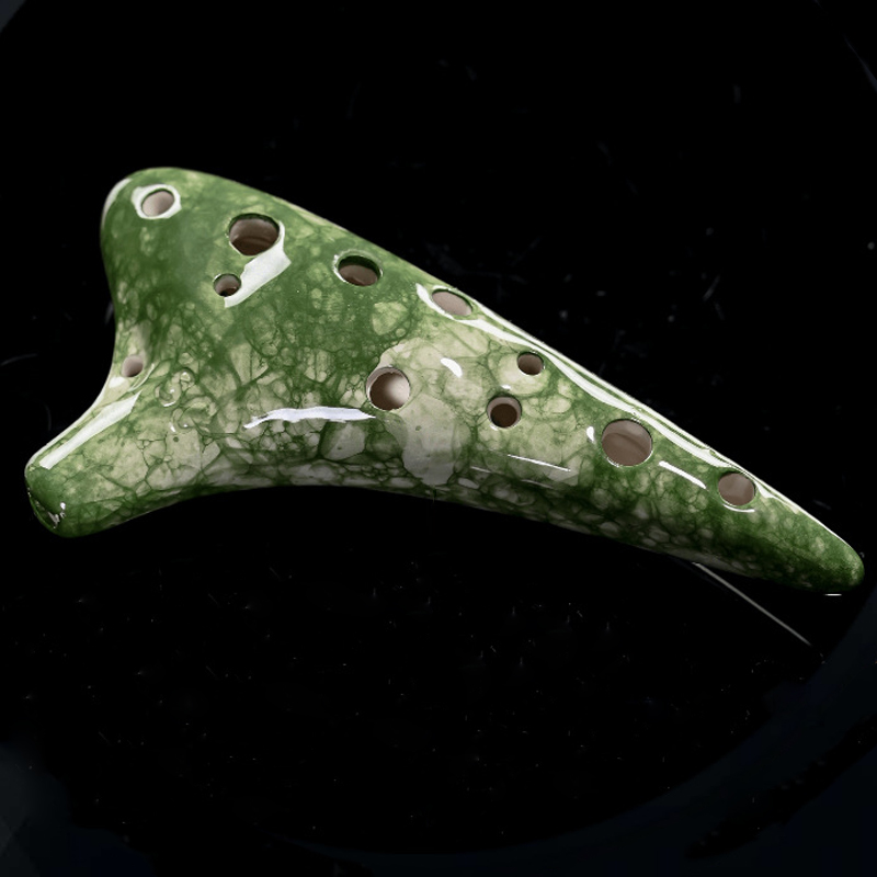 12-Hole Colorful Ocarina Soprano G-Tone Beginner Teaching Sound Quality Ceramic Music Instrument