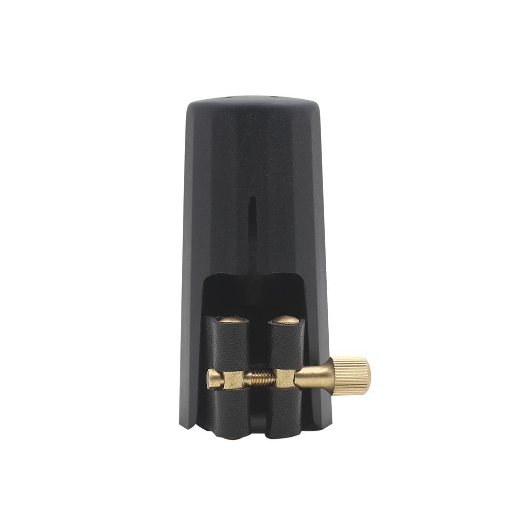 Professional Artificial Leather Sax Saxophone Clarinet Bakelite Mouthpiece Clamp Clip Ligature Plastic Cap Instrument Accessory