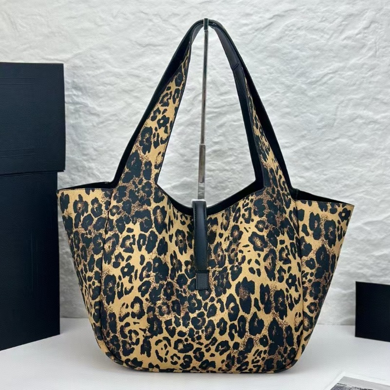 100% Real Leather Tote Bag Designer Women Luxury Leopard Print Handbag Large Capacity Totes High Quality Grained Leather Shopping Shoulder Bags Purse New Hobo 2927
