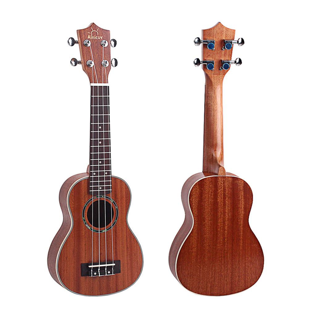 21 inch Four String Ukulele Zebra Mahogany Wood Ukulele Hawaiian Small Guitar Acoustic Sting Instrument electroacustica