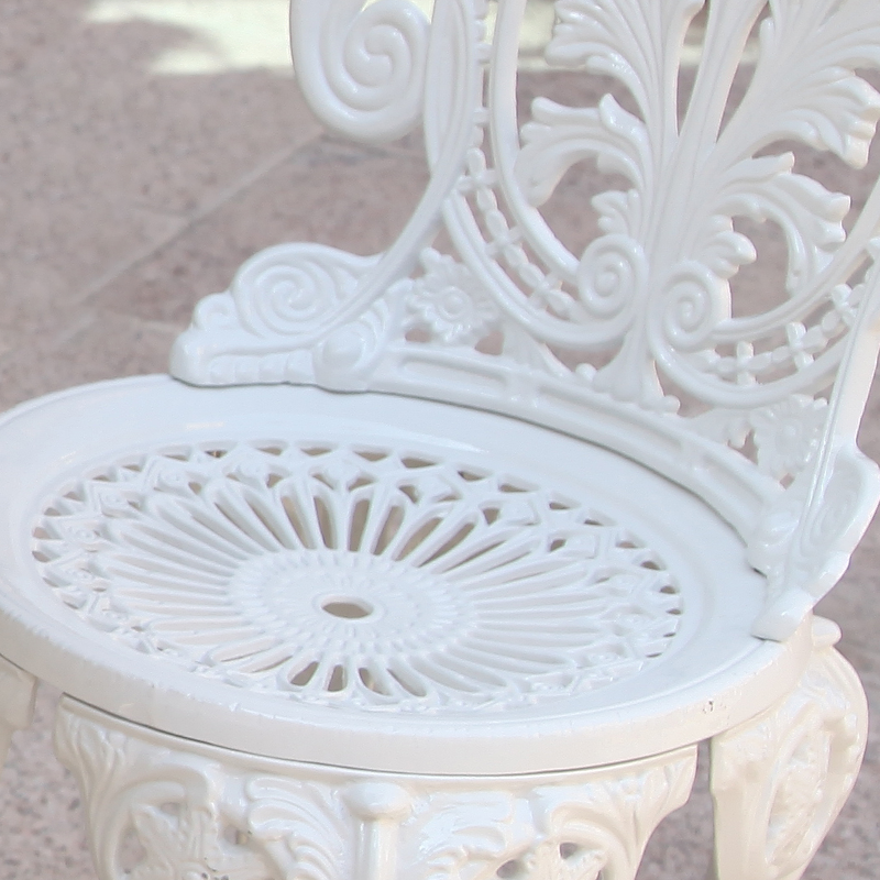 Back Yard Balcony Gold 2 Chairs Outdoor Funiture Set Metal Garden Table and Chair Sets