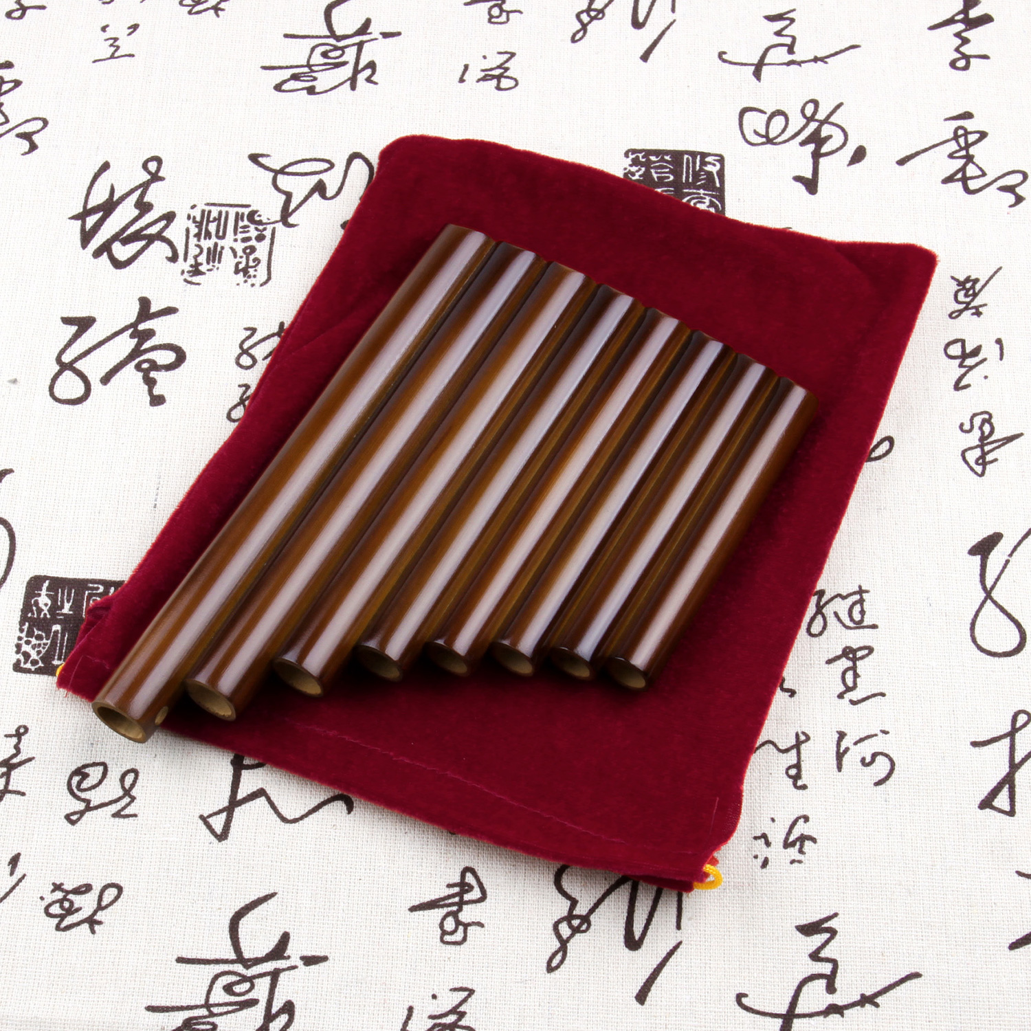 Brown 8 Pipes 2025 Pan Flute Small Size Original Color Pan Pipe Chinese Musical Instruments new Traditional Handmade Woodwind Instrument