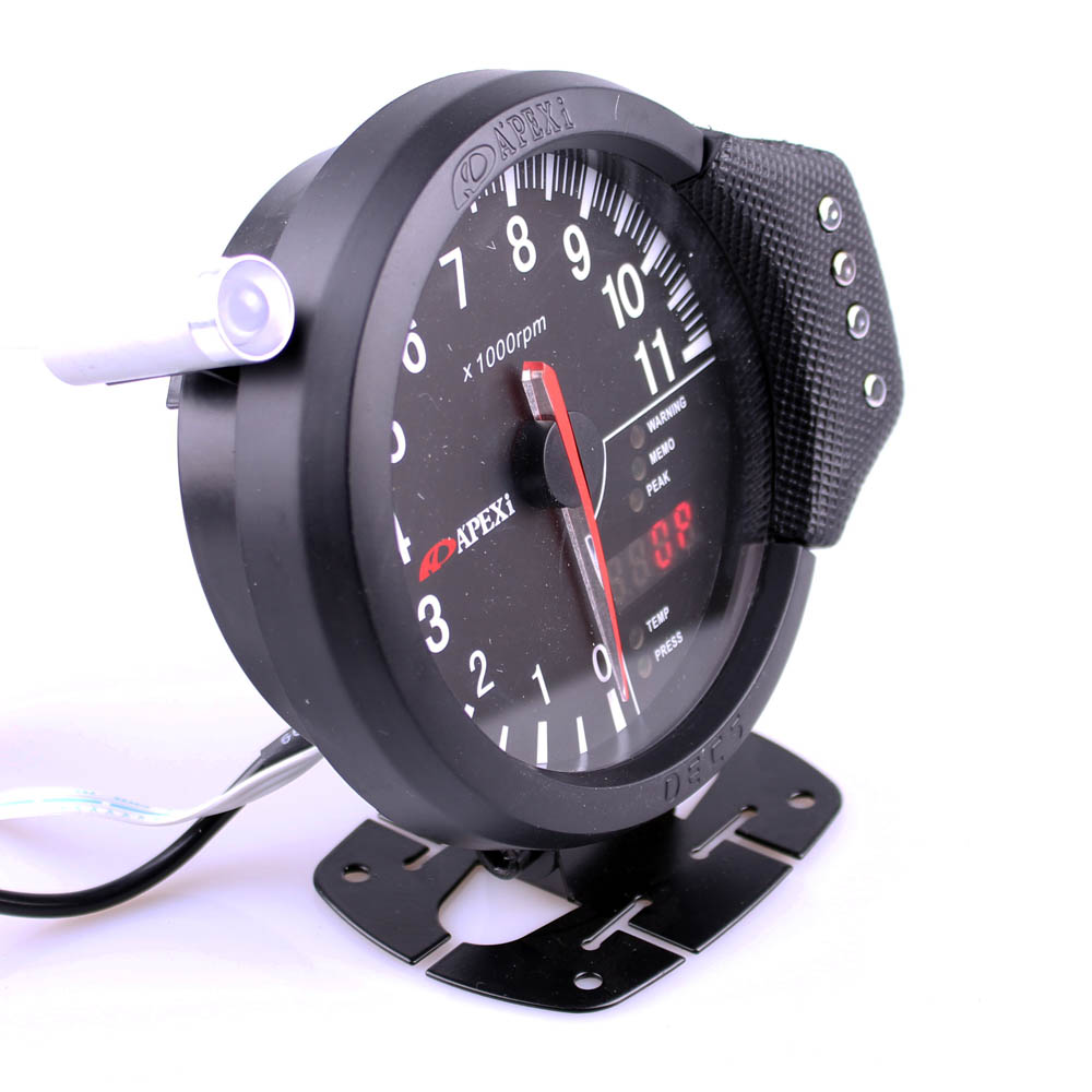 New Auto Car 4.7" Tachometer Water Temp Oil Pressure Apexi 3-in-1 Tacho Meter Auto Gauge