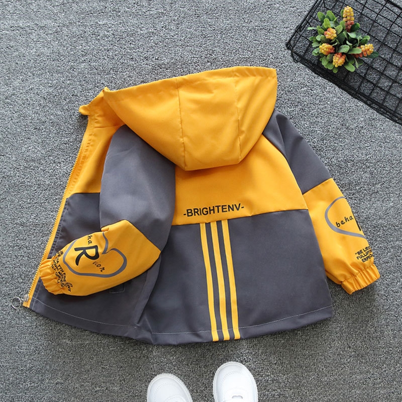 Designer shoes Windbreaker jacket for and autumn 2024 new item, baby outfit, yellow children's clothing, spring sports jacket, free shipping