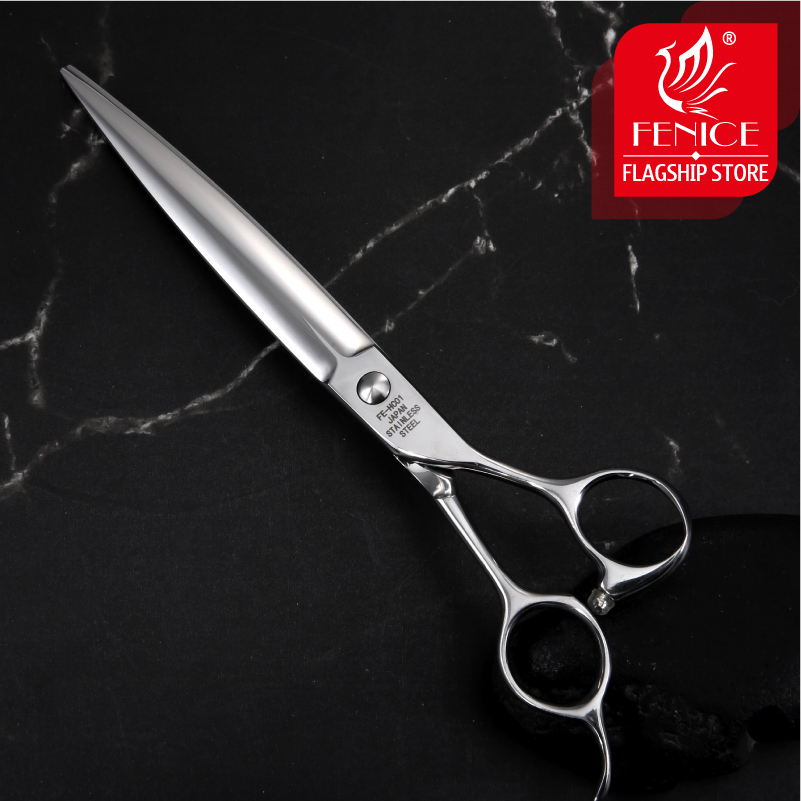 Fenice 7.25 inch Professional Pet Grooming Scissors/Shears,Straight Scissors Cat Dog Grooming Shears,Sharp Edge