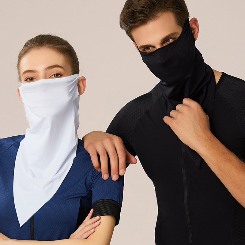 Motorcycle Cycling Face Mask Anti-UV Neck Hood Half Face Breathable Dustproof Headband Triangle Sport Scarf Men Women Windproof